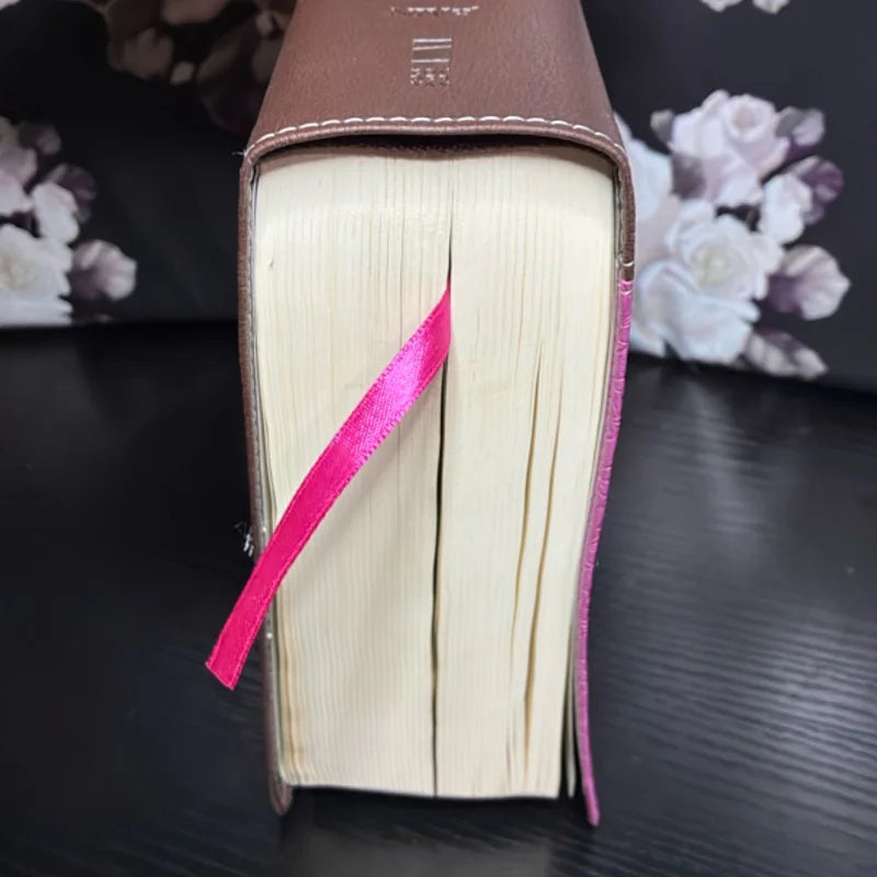 Journal the Word Bible, Large Print, Imitation Leather, Pink/Brown