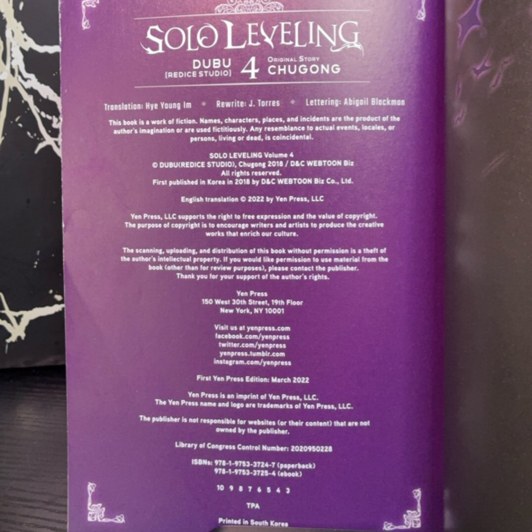 Solo Leveling Vol. 4 exact copy — photo 7