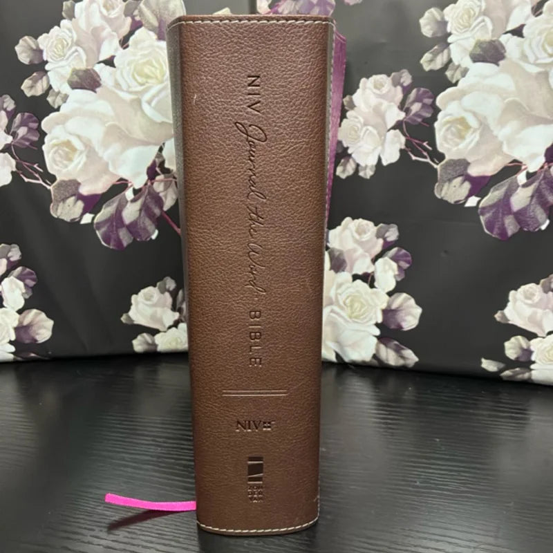 Journal the Word Bible, Large Print, Imitation Leather, Pink/Brown