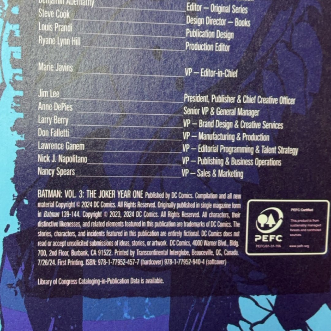 Batman Vol. 3: The Joker Year One exact copy — photo 7