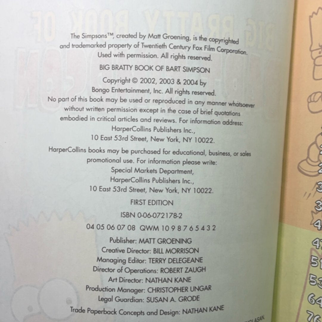 Big Bratty Book of Bart Simpson exact copy — photo 7