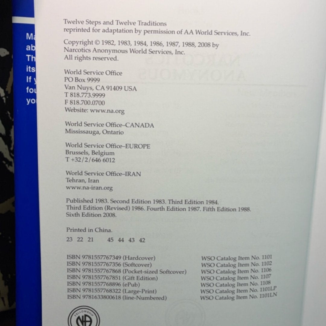 Narcotics Anonymous: Basic Text, Sixth Edition exact copy — photo 7