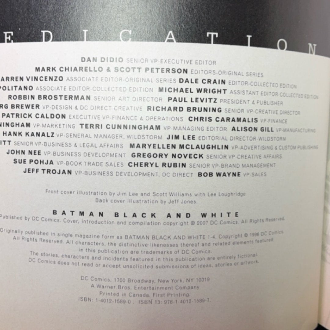 Batman: Black and White, Vol. 1 exact copy — photo 7